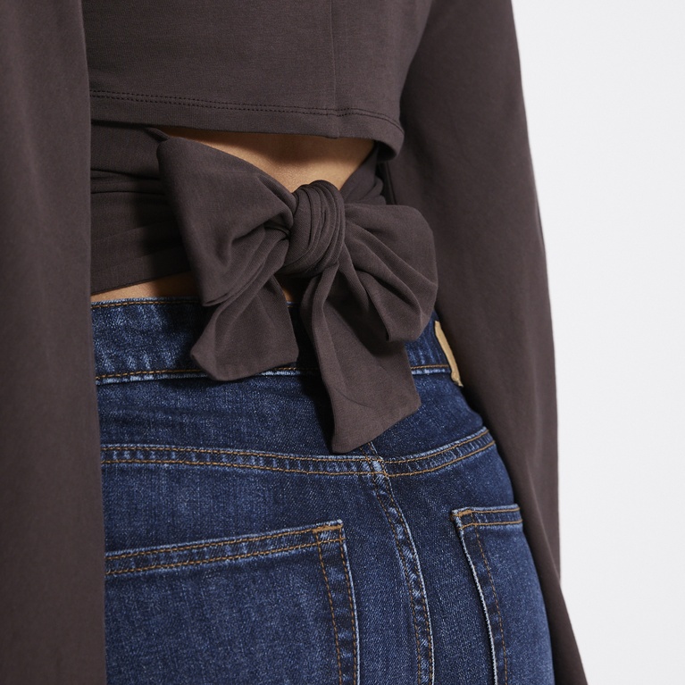 Tie top "Fabienne" Brown